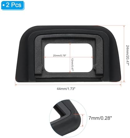 PATIKIL DK-20 Viewfinder Eyepiece Eyecup, 2 Pack Camera Eye Cup Protector for Nikon D5200 D5100 D3100 D3000 D60 Digital Camera Block Flare Scratch Resistance, Black - Image 2
