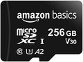 Amazon Basics microSDXC Memory Card with Full Size Adapter, A2, U3, Read Speed up to 100 MB/s, 256GB, Black by AmazonBasics