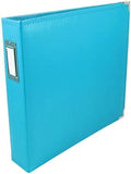 We R Memory Keepers 12x12 Photo Album - Faux Leather with 5 Page Protectors and Spine Label - Snag-Free D-Ring Scrapbooking Memory Album, Acid-Free, Aqua by WeRMemoryKeepers
