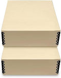 Golden State Art, Archival Storage Box, Tan-8.5x11x3 Inch, Pack of 2 by GoldenStateArt