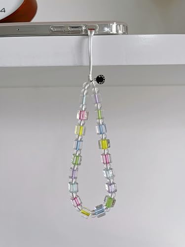 Drawwind Phone Charm Strap Cute Wrist Straps Cell Phone Charm String Y2K Aesthetic Lanyard Wristlet Chain for Case Camera AirPods Bags Keychains (Ice Cube) - Image 5