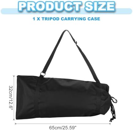 PATIKIL Tripod Carrying Case, Nylon Padded Tripod Bag with Handles for Light Stands Tripod Photography Accessories, Black 65cm - Image 2