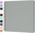 Scrapbook Album 10x10 Inches 40 Pages Hardcover Kraft Paper Grey by Bonyomor