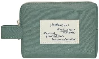 Monolike Archive 247 Handy Pouch, Mint - Small Nylon Pouch, Portable Cosmetic & Toiletry Case, Tech Cable Organizer, Daily Storage Bag by Onlythingsilike