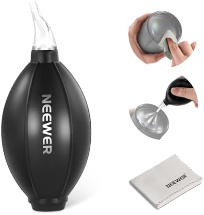 NEEWER 2 in 1 Camera Lens Cleaning Kit for Electronics, Smartphones, Tablets, 1x Camera Air Blower + 1x Soft Cleaning Cloth, HM-50 by Neewer
