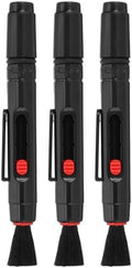 PATIKIL Camera Dusting Brush, Multifunction Cleaning Brush Keyboard Lens Cleaning Pen Screen Lens Cleaner for Vinyl Records, LP Scan, SLR & Computer Screens,3 Pcs Red by PATIKIL