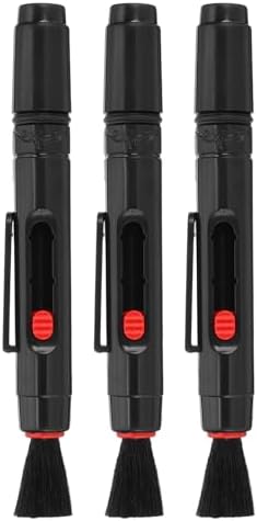 PATIKIL Camera Dusting Brush, Multifunction Cleaning Brush Keyboard Lens Cleaning Pen Screen Lens Cleaner for Vinyl Records, LP Scan, SLR & Computer Screens,3 Pcs Red by PATIKIL