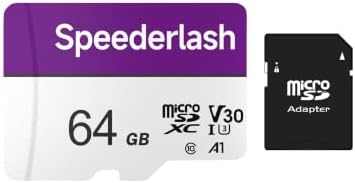 Speederlash 64GB Micro SD Card with Adapter, U3 A1, Up to 95MB/s by Speederlash
