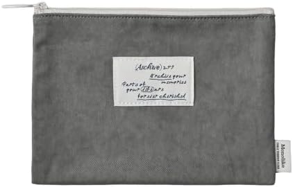 Monolike Archive 247 Faded Flat Pouch, Light Gray - Makeup Bag, Cosmetic Bag, Travel Bag, Toiletry Bag, Organizer, Storage Bag by Onlythingsilike