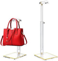 2Pcs Purse Display Stands, Height Adjustable10"-16"+14"-24", Acrylic Handbag Stands for Display, Clear Holder for Purse Evening Bag Clutch, Bag Table Rack, Purses Hanging Organizer for Closet Retail Vendor by SHUNKAIZS