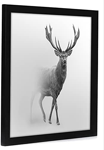 Americanflat 16x16 Poster Frame - Black Engineered Wood with Polished Plexiglass - Wide Picture Frame for Vertical or Horizontal Wall Display - Epic Collection - Black - Image 4