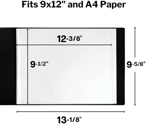 Dunwell Landscape 9x12 Presentation Book, 24-Pocket, Black - Image 6