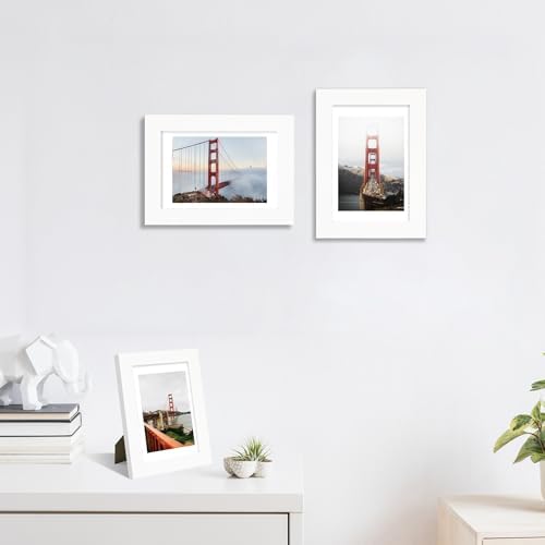 4x6 Picture Frame Set of 4 with Real Glass, Wall & Tabletop Display - Image 2