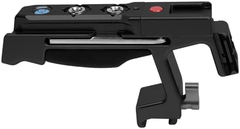 KONDOR BLUE Talon XL NATO Top Handle with REC Trigger for Camera Cages, Dual NATO Rail, 3/8-16 ARRI-Style Mounts, Cold Shoe Slots, Remote REC Button, Ergonomic Grip, Bubble Level, Black - Image 4