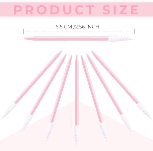 Chinco 200 Pcs Cleaning Swabs 2.56'' Sponge Tip Swabs Sticks Pink - Image 3