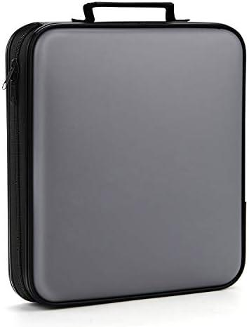 DVD Storage CD Case Holder: 160 Capacity CD Sleeves Black Disc Cases Binder for Car - CD Hard Organizer Box - Large DVD Wallet for Movie/Music/Game & Portable CD Book by TIMCORR