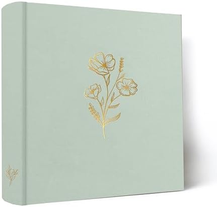 Holoary Photo Album 4x6 200 Photos, 200 Pockets 4”x6” Picture Album, Linen Fabric Cover Big Picture Book for Photos with Writing Area, 4x6 Photo Albums for Family Weddings Travel Memories(Sage) by Holoary