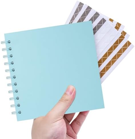 DIY Photo Album Scrapbook 6.3 Inch, Light Blue by Hiwhy