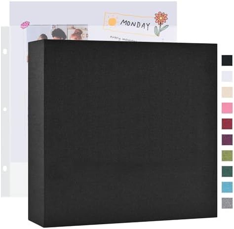 Mublalbum 12x12 Inch 3 Ring DIY Scrapbook Photo Album 80 Pages, Black by Mublalbum