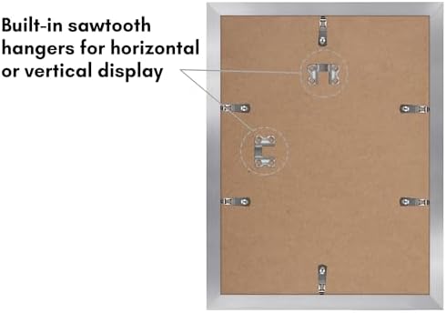 Americanflat 9x12 Picture Frame 5-Pack - Matted to 6x8 - Silver - Image 6