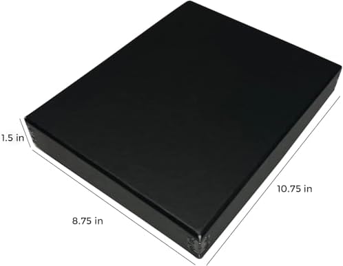 Lineco Drop Front Archival Storage Box, 8.75x10.75x1.5 in, Black, 2 Pack - Image 2