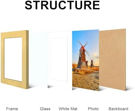 4x6 Picture Frame Set of 4 with Real Glass, Wall & Tabletop Display - Image 3