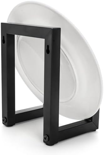 2 Pack Large Plate Stands, 8" Tall Picture Stands for Display, Industrial-Style Metal Wall Mount Photo Frame Holders, Heavy Duty Black Tabletop Easels for Pictures, Books, Platters, Artworks - Image 4