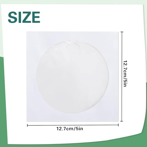 200 PCS White Paper CD DVD Sleeves, Premium Thick CD DVD Sleeves Envelope with Clear Window Cut Out and Close Flap Compatible with Standard Size CD DVD - Image 2