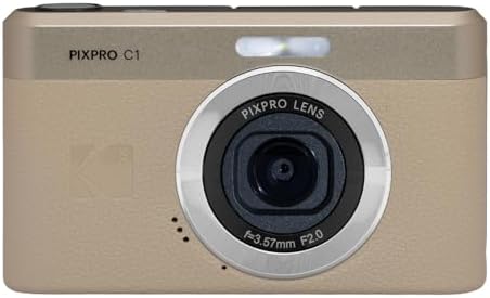 KODAK PIXPRO C1 13MP Compact Digital Camera, 26mm Fixed Lens, Tan by Unknown