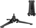Manbily Mini Tripod Base for Monopods, 3/8" Screw Desktop Stand with Three Feet, Monopod Support, Travel for Ball Head Tripod/Fluid Head DSLR Camera Camcorder, Tilt 20° & Rotate 360° (Black) by Manbily