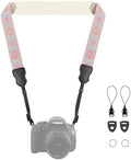 FIEIL Neck Strap Silicone Camera Straps - Padded Camera Strap, 1.5" Wide Adjustable Nylon Shoulder Strap - Compatible with Canon, Nikon, Sony, and More DSLR and Mirrorless Cameras (Blue Pink) by FIEIL