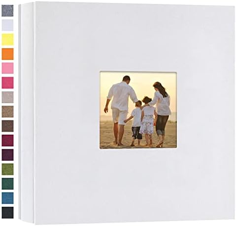 potricher Photo Album 4x6 Pictures, 200 Pockets, Linen Cover, White by potricher