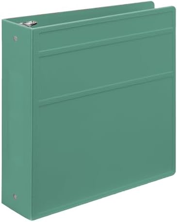 Carstens 3-Inch Heavy Duty 3-Ring Binder - Side Opening, Mint, Durable Plastic, Precision No-Gap Rings, Waterproof Cover, No Pockets, Holds 400 US Letter Sheets, BPA-Free, Made in USA (1748-3R) by Carstens