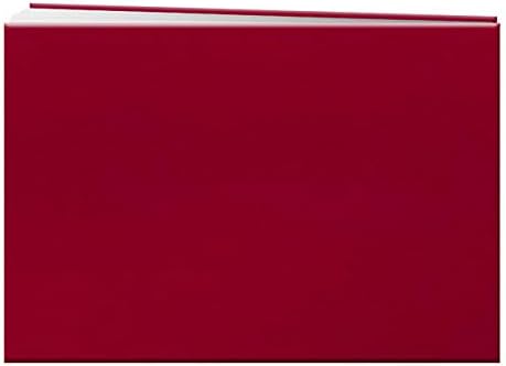 Pioneer 5 Inch by 7 Inch Postbound Fabric Frame Front Memory Book, Apple Red - Image 2