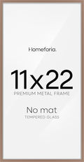 Homeforia 11x22 Mocha Newspaper Picture Frame, High-End Metal, Glass by Homeforia