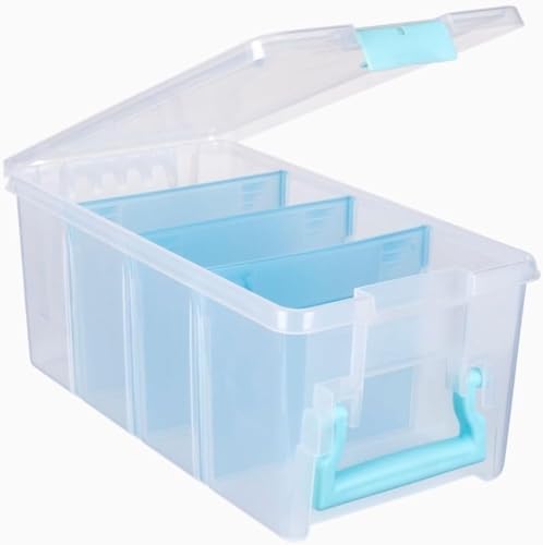 ArtBin Semi Satchel Craft Organizer with 3 Dividers, Aqua Accents - Image 4