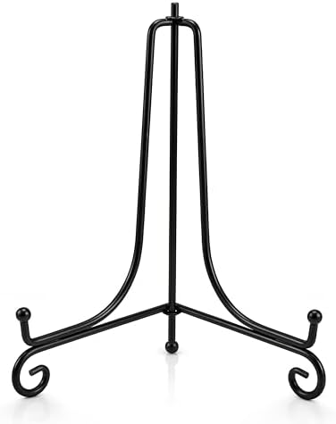 Artliving Plate Stands for Display, 10 Inch Black Iron Easel Plate Display Photo Holder Stand, Displays Picture Frames, Decorative Plates, Tablets and Art (2 pack) by Artliving