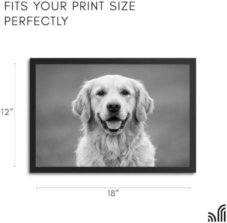 Americanflat 18x12 Poster Frame - Slim Molding - Black - Image 2