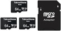 64GB Basic MicroSDXC TF Memory Card with Adapter 3 Packs by Teknostone