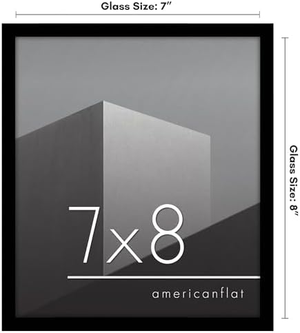 Americanflat 7x8 Picture Frame - Slim Molding - Black - Image 2