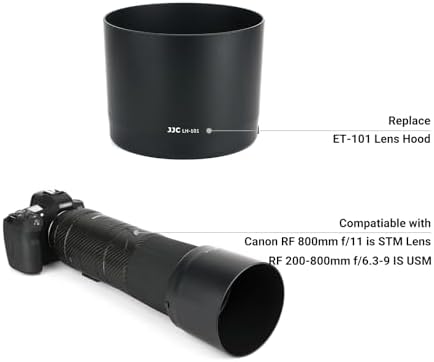 Lens Hood for Canon RF 800mm f/11 is STM, RF 200-800mm f/6.3-9 is USM Lens on EOS R6 R5 RP R Ra Camera,Reversible Lens Shade Replace Canon ET-101 Hood, Compatible with 95mm Filters and 95mm Lens Cap - Image 2