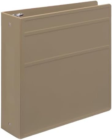 Carstens 3-Inch Heavy Duty 3-Ring Binder - Side Opening, Sand, Durable Plastic, Precision No-Gap Rings, Waterproof Cover, No Pockets, Holds 400 US Letter Sheets, BPA-Free, Made in USA (1713-3R) by Carstens