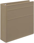 Carstens 3-Inch Heavy Duty 3-Ring Binder - Side Opening, Sand, Durable Plastic, Precision No-Gap Rings, Waterproof Cover, No Pockets, Holds 400 US Letter Sheets, BPA-Free, Made in USA (1713-3R) by Carstens