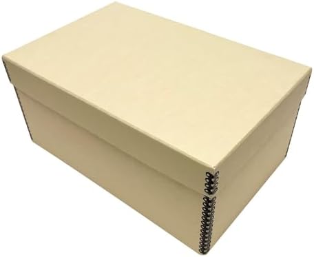 Lineco Archival Photo Storage Box, with Removable Lid, 5"x7"x12", Tan by Lineco