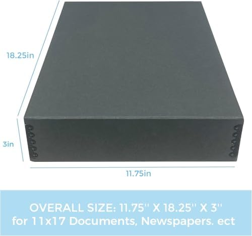 Lineco Drop Front Archival Storage Box, 11.75x18.25x3 in, Gray, 2 Pack - Image 2