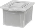 IRIS USA 35 Qt. Letter/Legal File Box with Latching Lid, Clear by IRISUSA