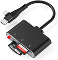 XD Card Reader, 3 in 1 SD/TF/XD Card Adapter, USB-C & Lightning by Ardaddyn