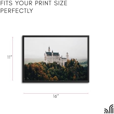Americanflat 11x16 Picture Frame - Slim Molding - Black - Image 2