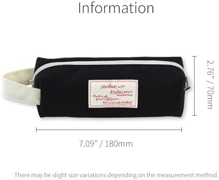 Monolike Archive 247 Block Pencil Case, Real black - Pen Pouch, Portable Pencil Bag, Office Pouch case - Image 2
