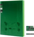Kokuyo 40-Pocket Binder with Plastic Sleeves 8.5"x11" (Green), A4 and US Letter Expandable Art Portfolio Folder with Clear Sheet Protectors. 80 Pages of Presentation Display Book. (RA-N40G) by KokuyoUS